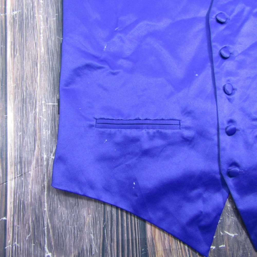 Suit Vest Vesuvio Napoli Mens Small Blue Belted Tuxedo Waistcoat Wedding - Picture 4 of 7